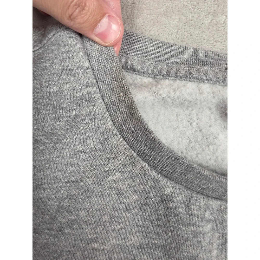 Polo Ralph Lauren Sweatshirt Mens XL Gray Big Logo Spellout Fleece Crewneck